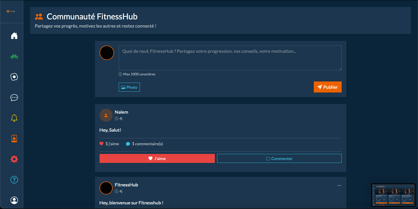 Communauté FitnessHub 1